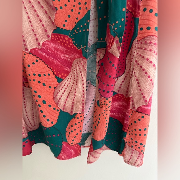 Bossa Nossa Seashell Print Cover Up Skirt Size Medium - Picture 3 of 9